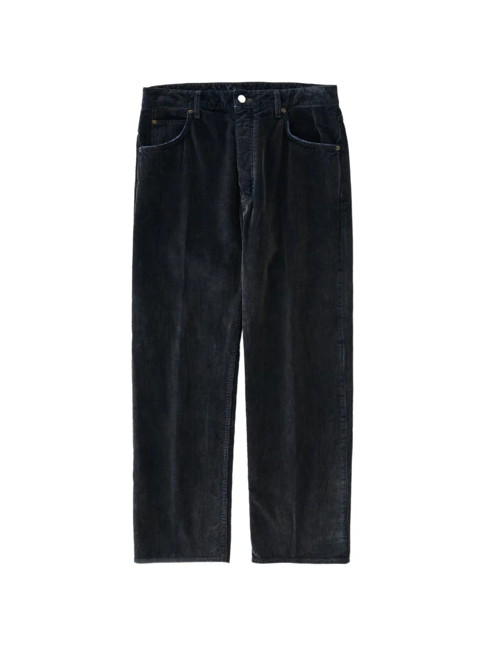 Studio Nicholson Woodstock Corduroy Pant In Faded Blue In Black