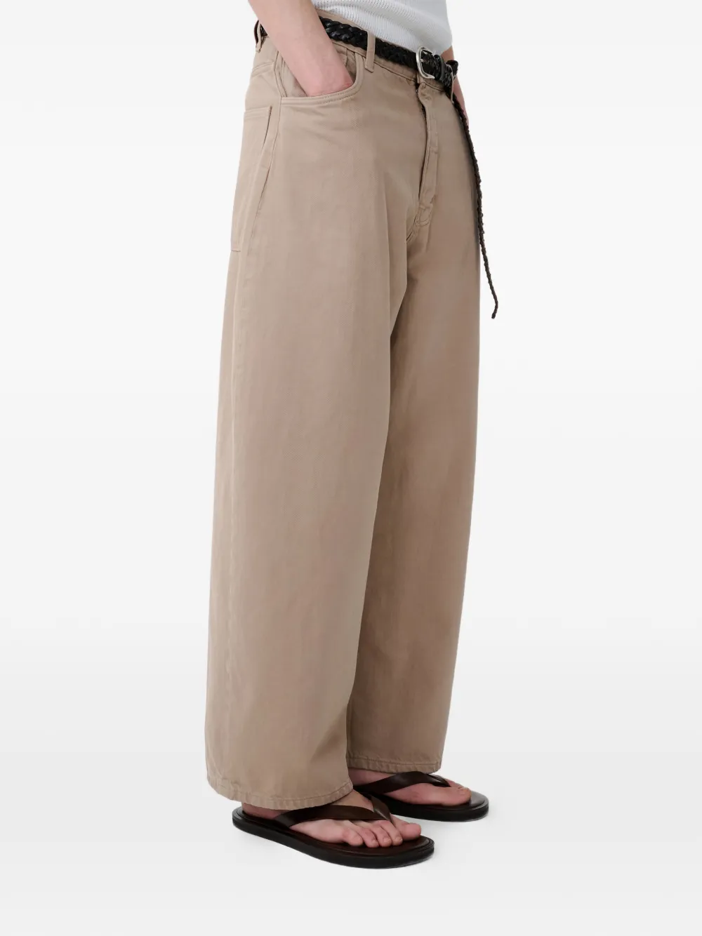 Studio Nicholson Paolo jeans met ballonpijpen Beige