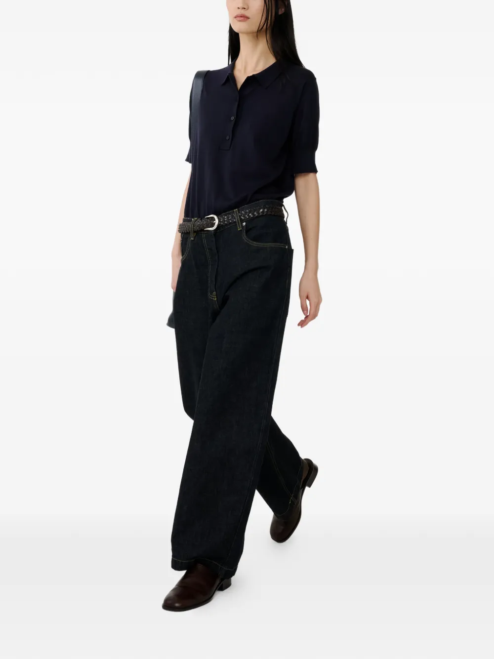  Studio Nicholson Tolsa Polo Top - Blue 