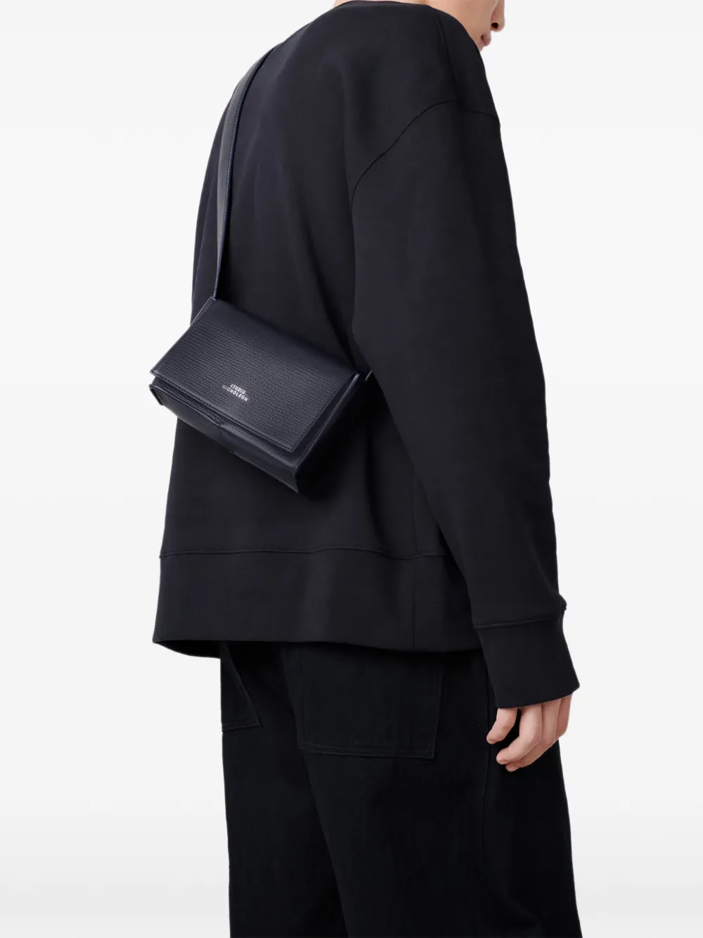 Studio Nicholson Mini Meshi Leather Shoulder Bag In Blue