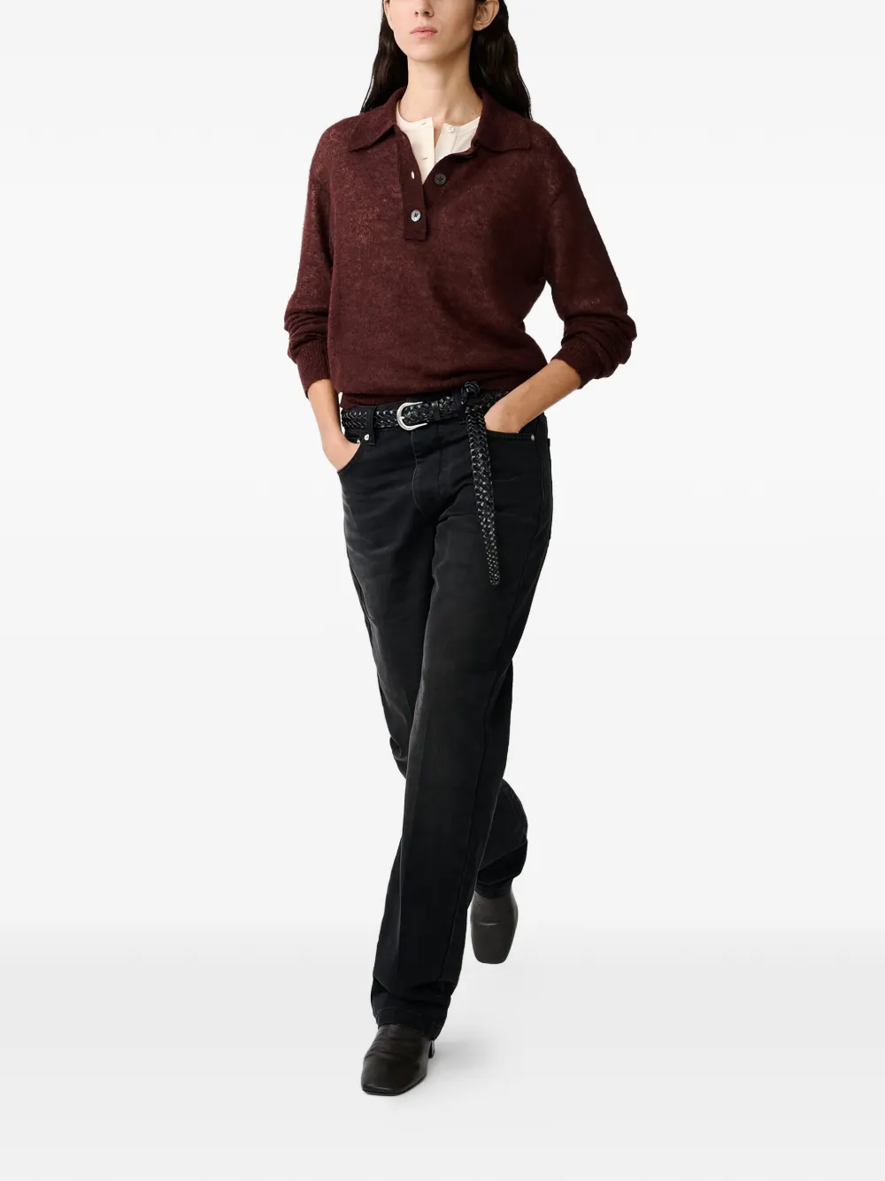  Studio Nicholson Chesapeake Polo Top - Red 