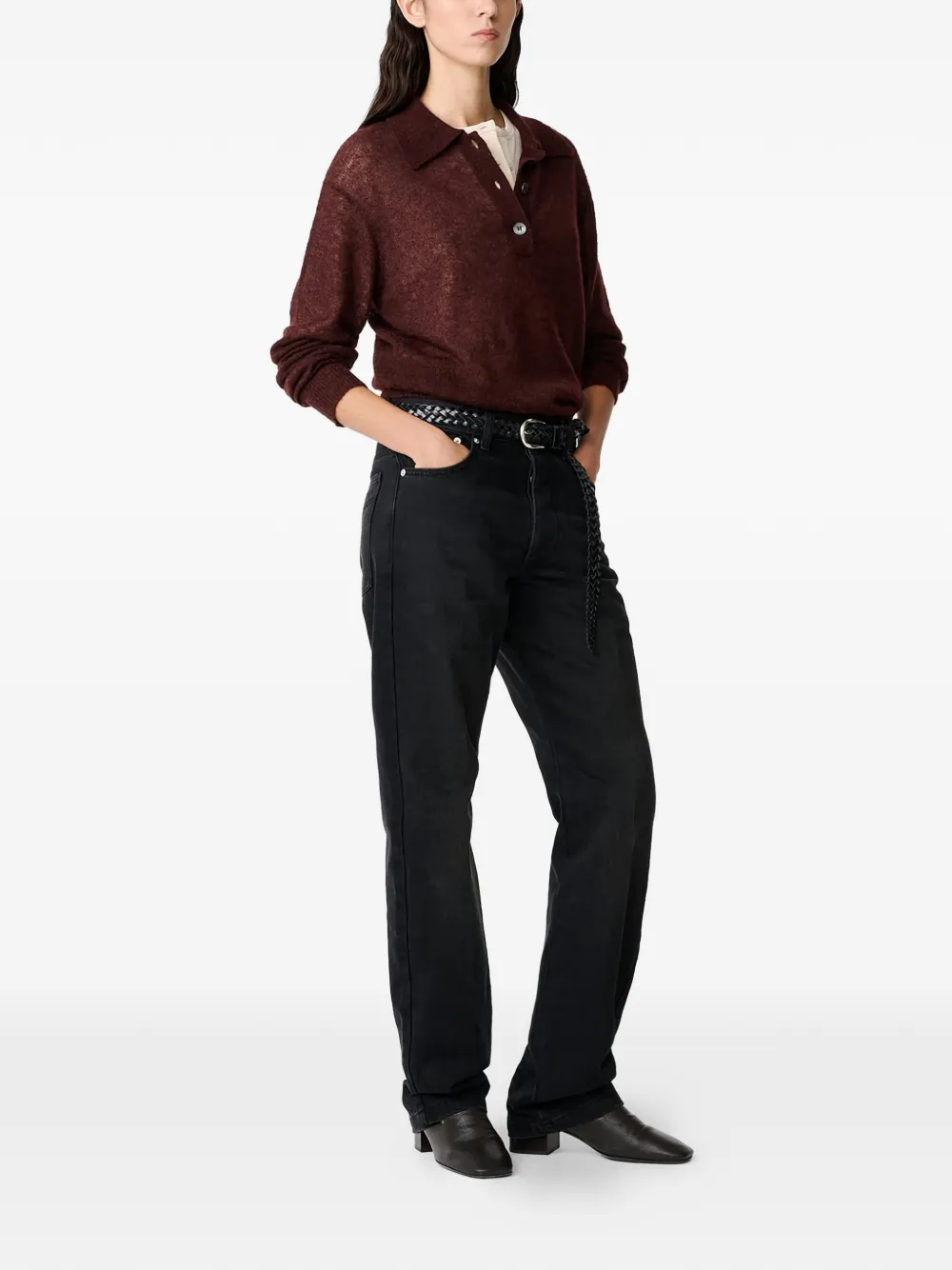  Studio Nicholson Chesapeake Polo Top - Red 
