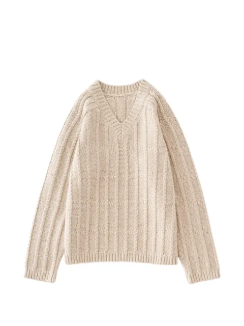 Studio Nicholson Sussex cable-knit V-neck sweater