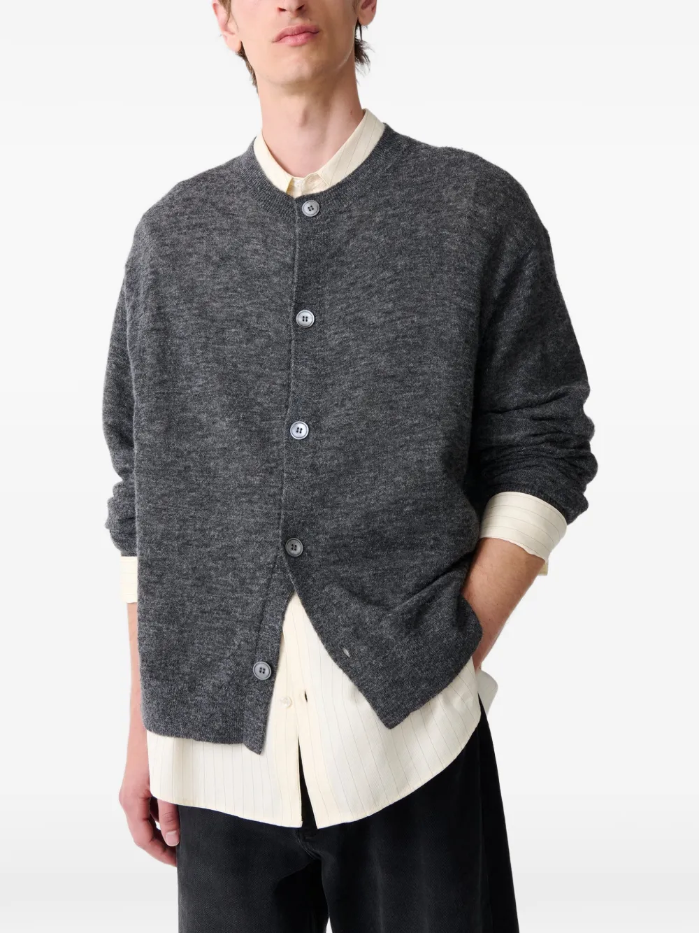 Studio Nicholson Andres vest met knopen Grijs