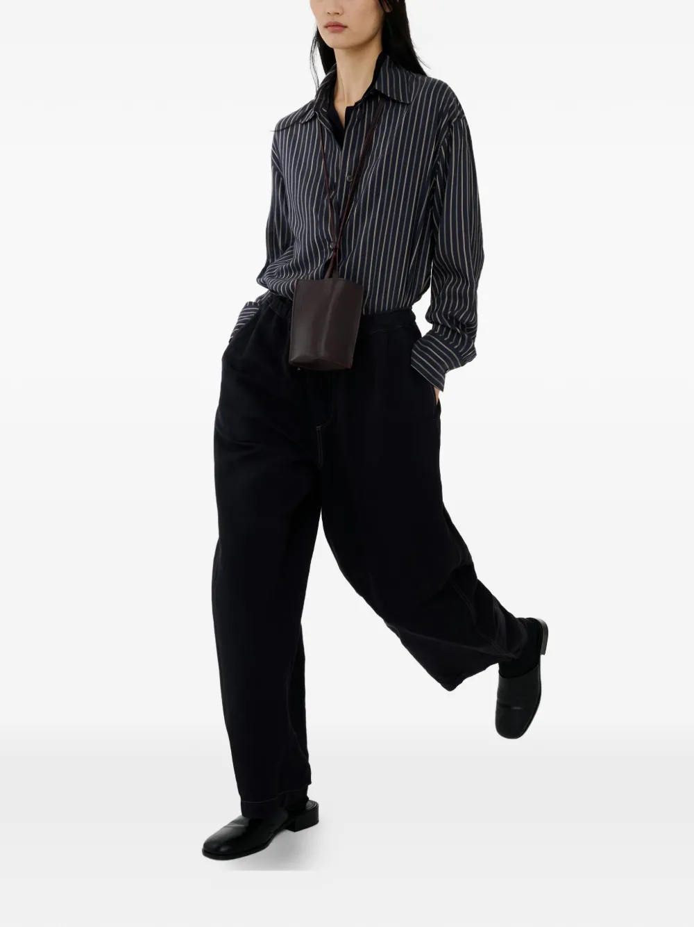  Studio Nicholson Rouen Striped Shirt - Blue 