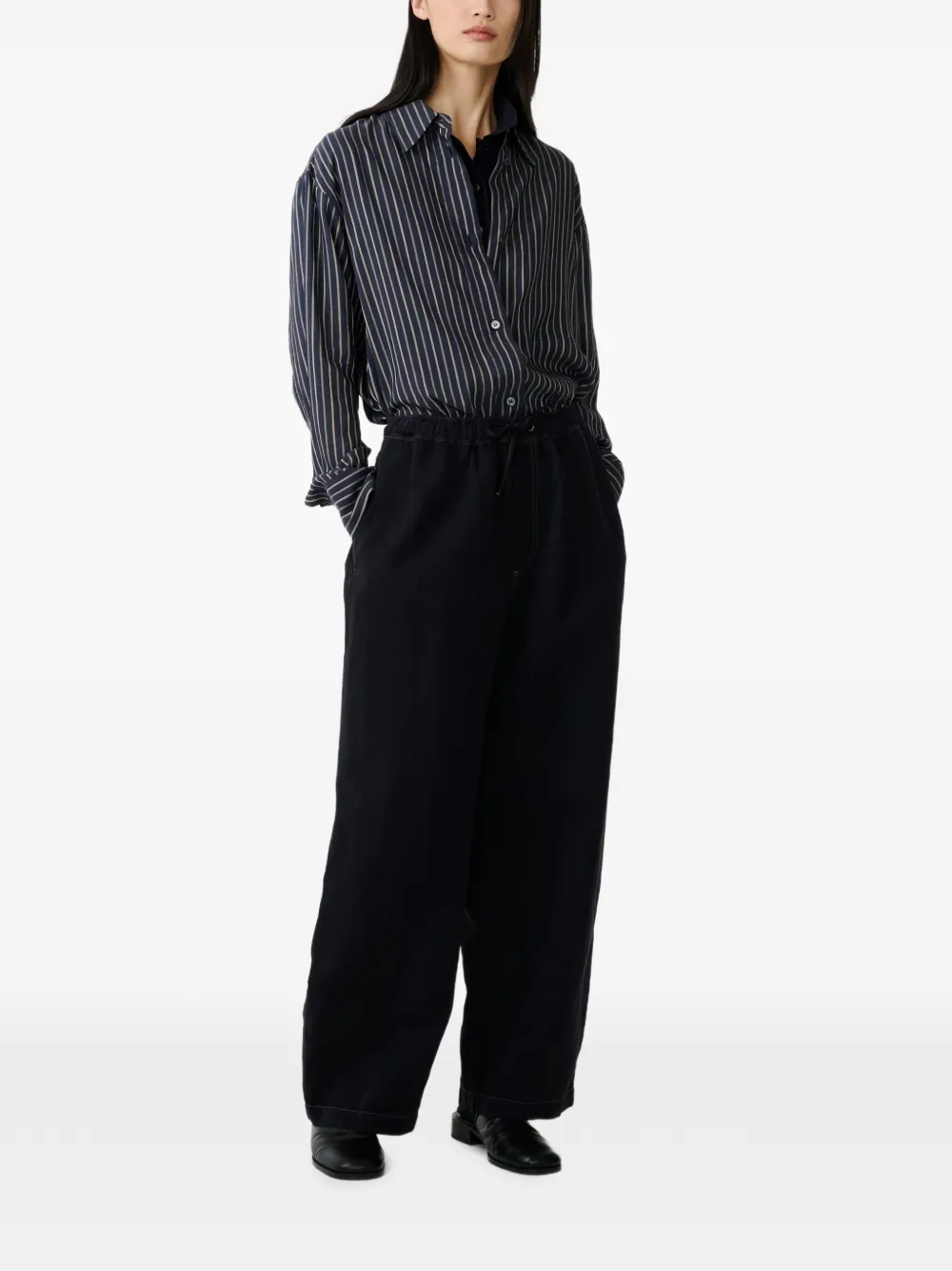  Studio Nicholson Rouen Striped Shirt - Blue 