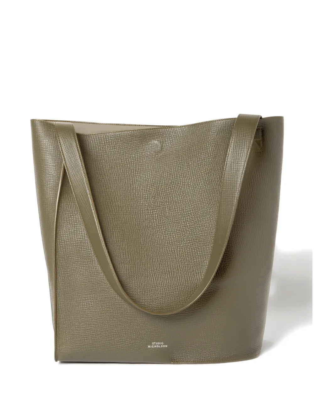 Studio Nicholson Doublet Type 2 grained leather shoulder bag - Verde