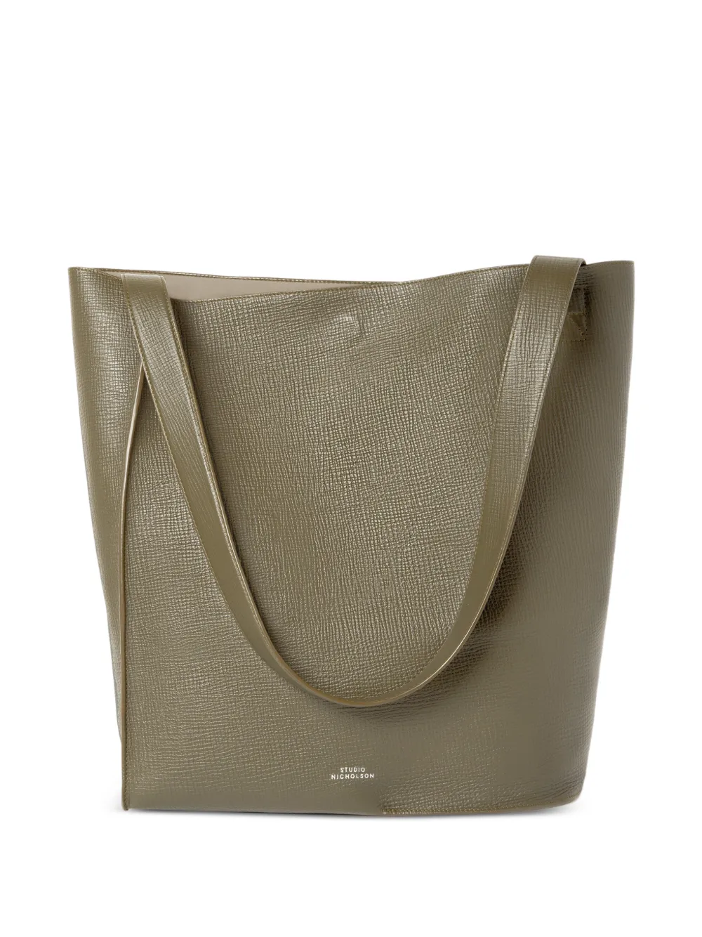 Studio Nicholson Doublet Type 2 grained leather shoulder bag - Verde
