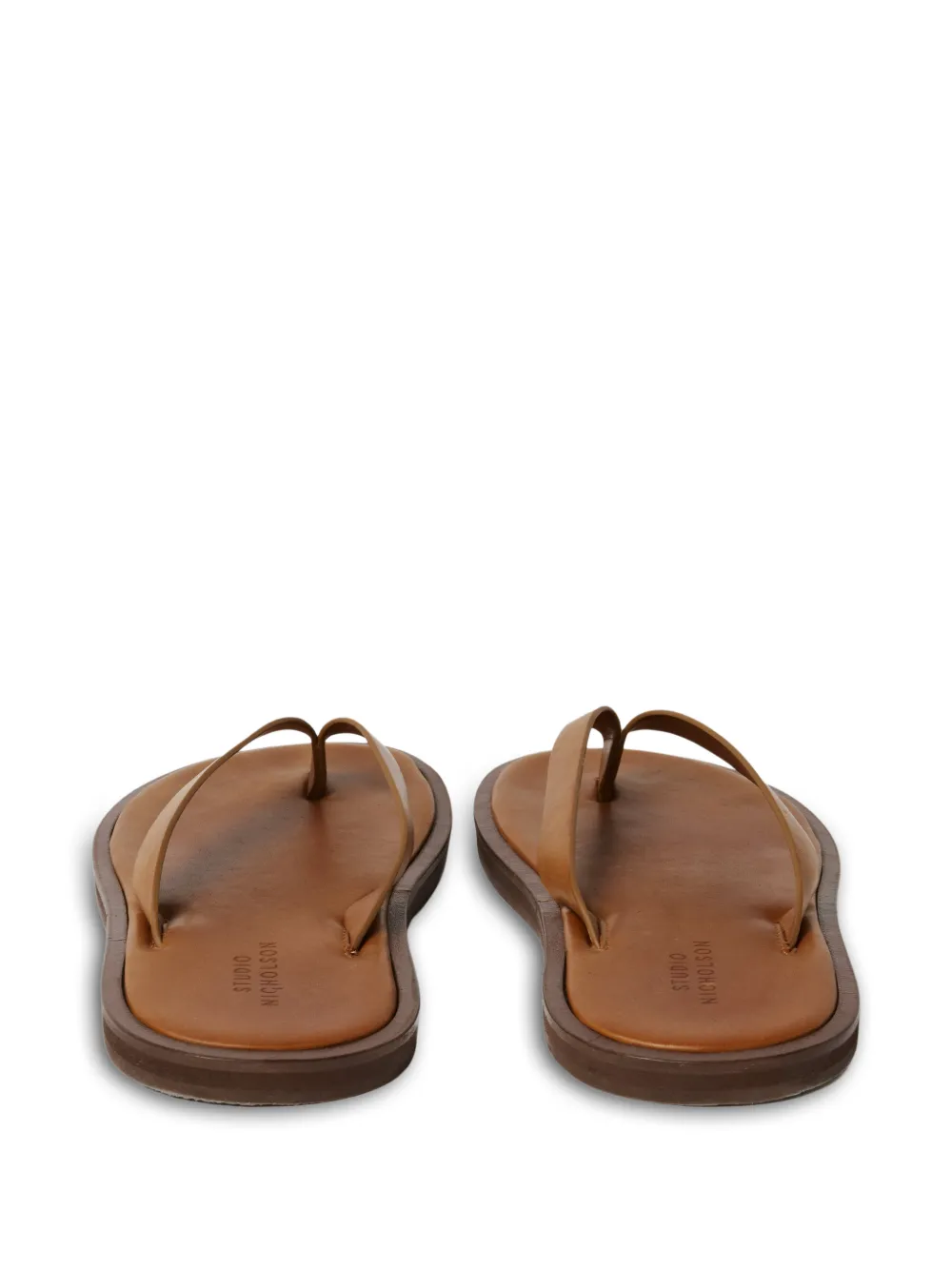 Studio Nicholson Curren leren sandalen met gladde zool Bruin