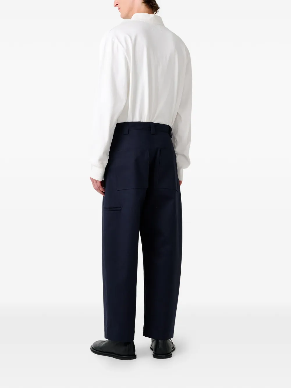 Studio Nicholson Alyk geribbeld poloshirt Blauw