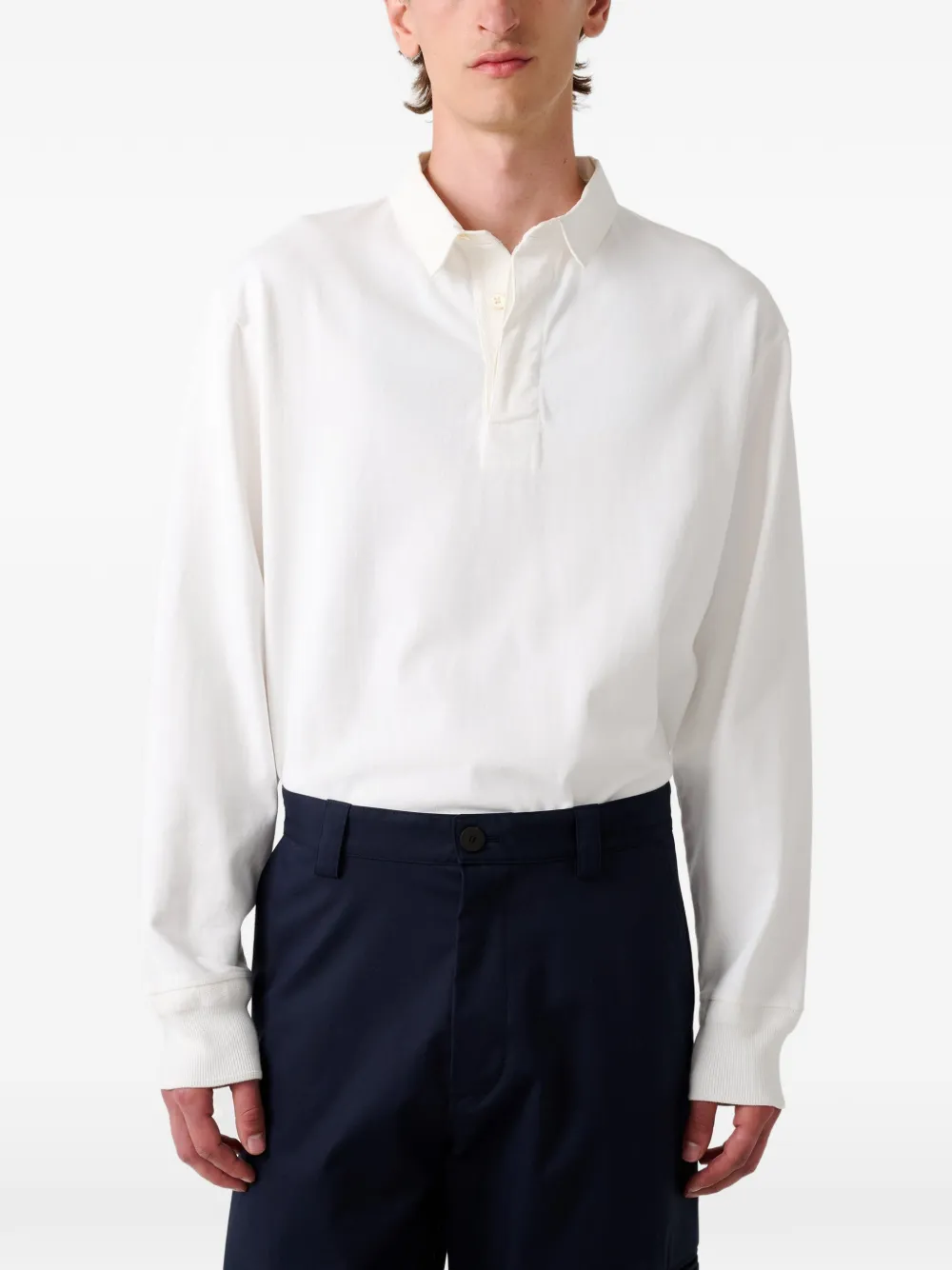 Studio Nicholson Alyk geribbeld poloshirt Blauw