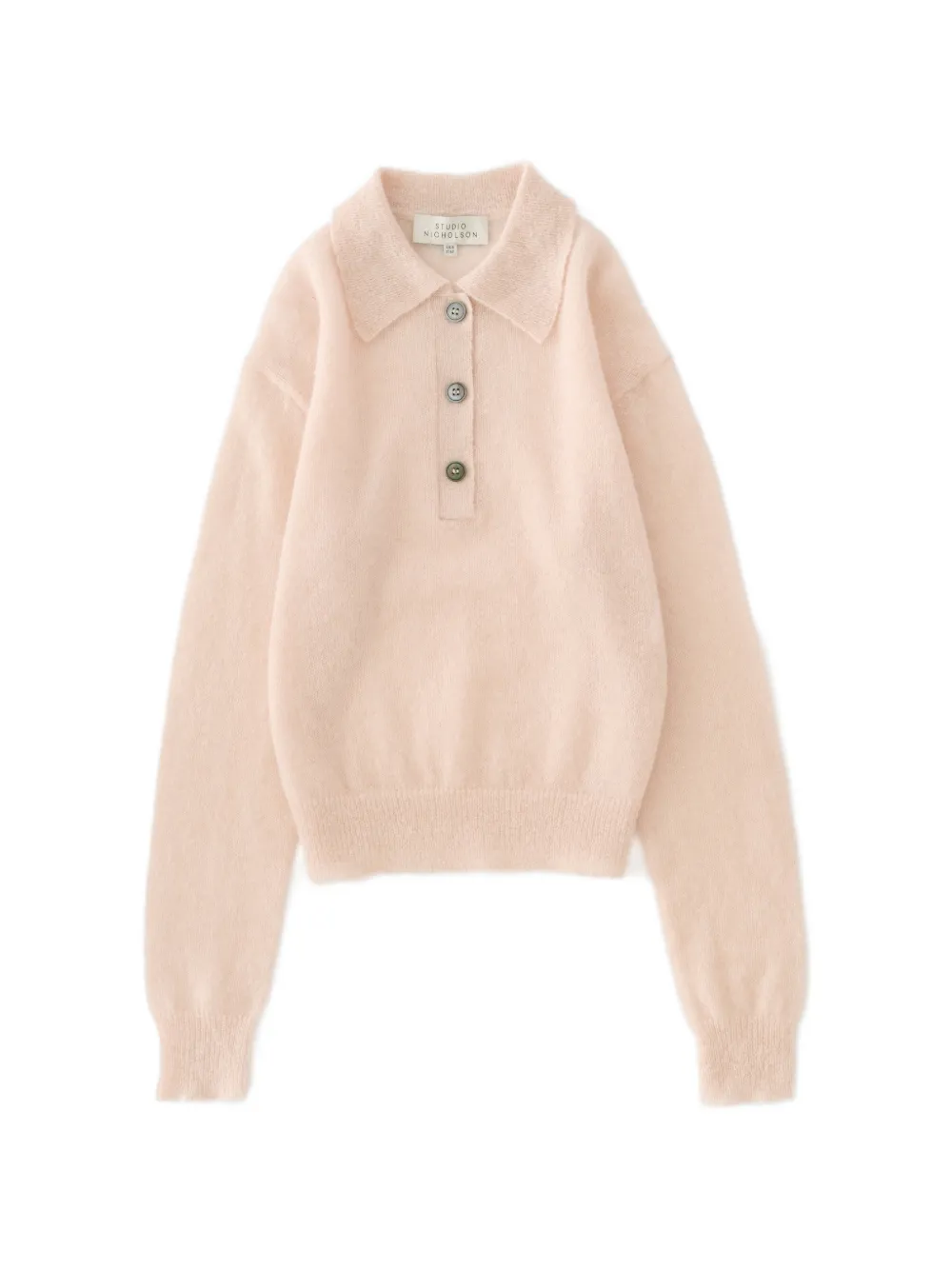 Studio Nicholson Chesapeake Long-sleeves Polo Top In Blue