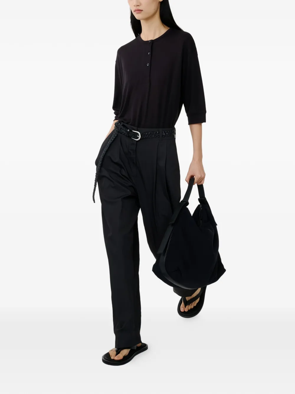  Studio Nicholson Acuna Pleated Trousers - Black 