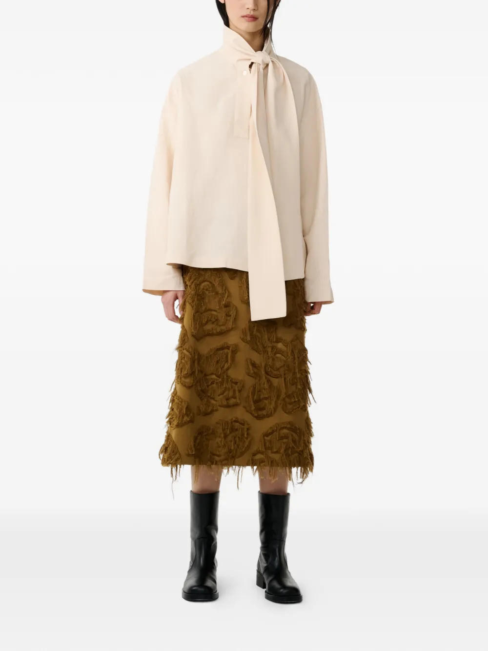  Studio Nicholson Colt Tie Blouse - Neutrals 
