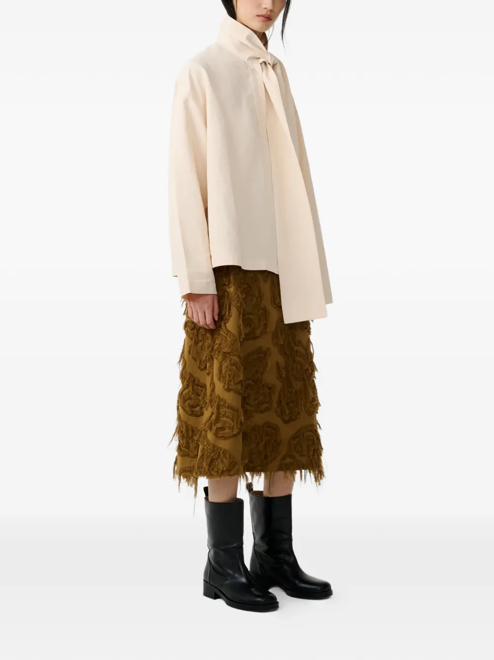  Studio Nicholson Colt Tie Blouse - Neutrals 