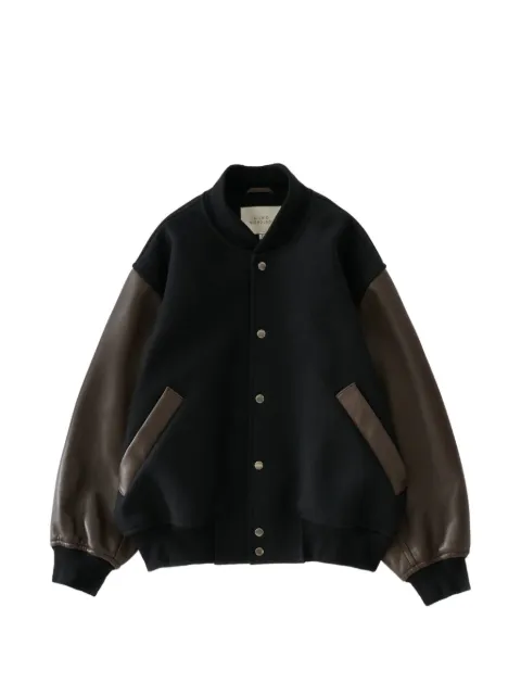 Studio Nicholson Alph leather-sleeve bomber jacket