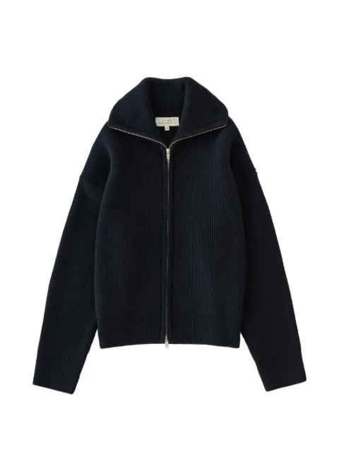 Studio Nicholson Sandos two-way zip high neck cardigan