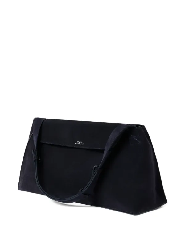 Studio Nicholson Shiboru Suede Shoulder Bag | Blue | FARFETCH