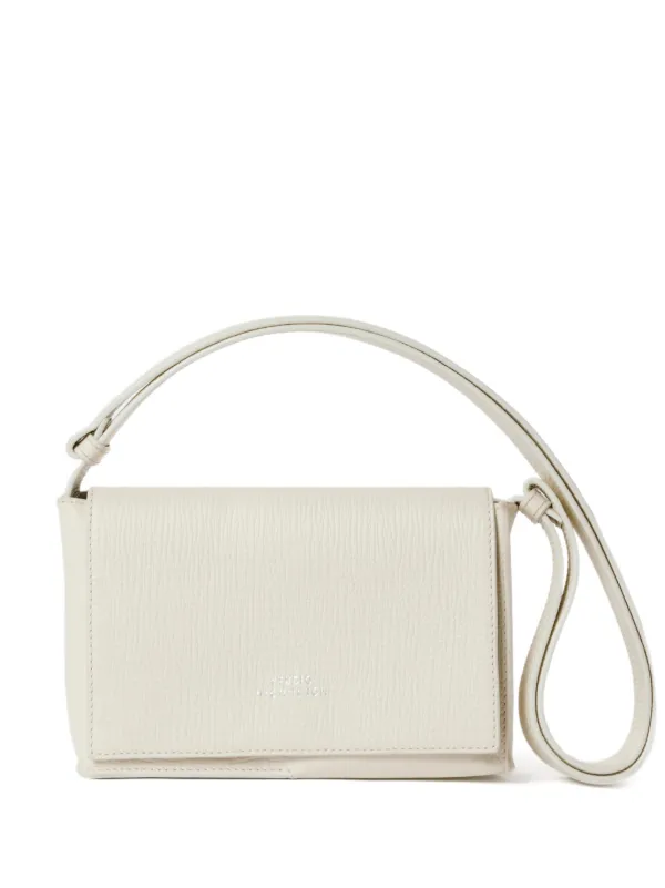 Studio Nicholson Meshi Flap Grained-leather Shoulder Bag in Neutrals