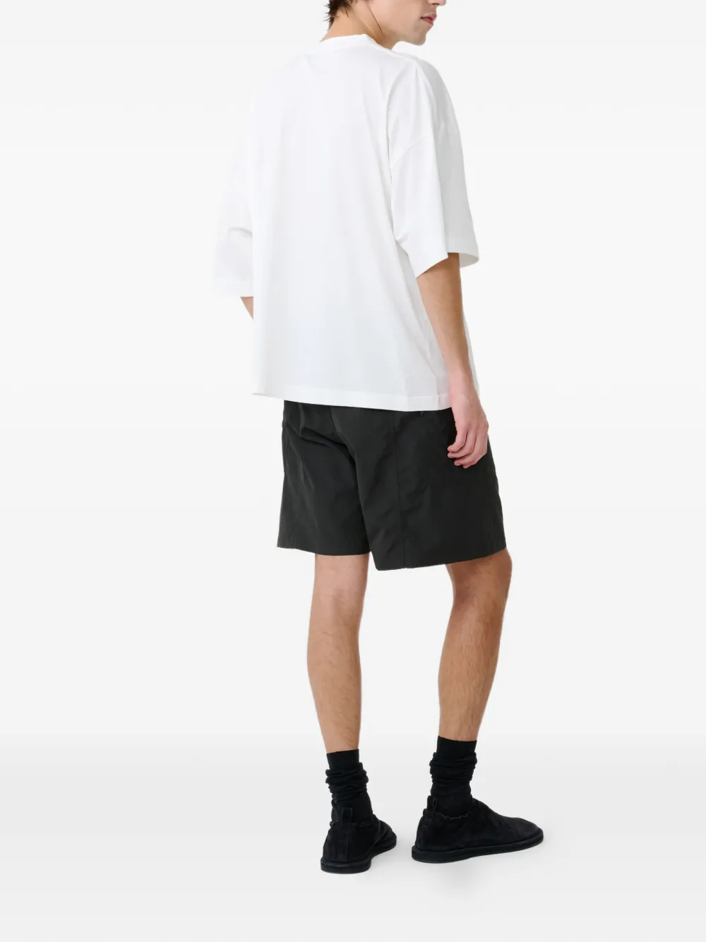 Studio Nicholson Elastische shorts Zwart