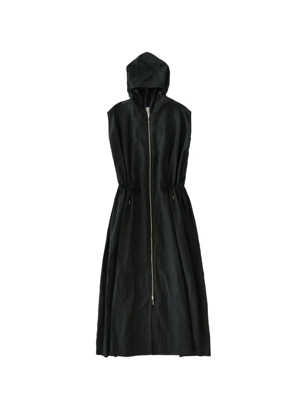Studio Nicholson Maturin Hooded Drawstring Dress In Black