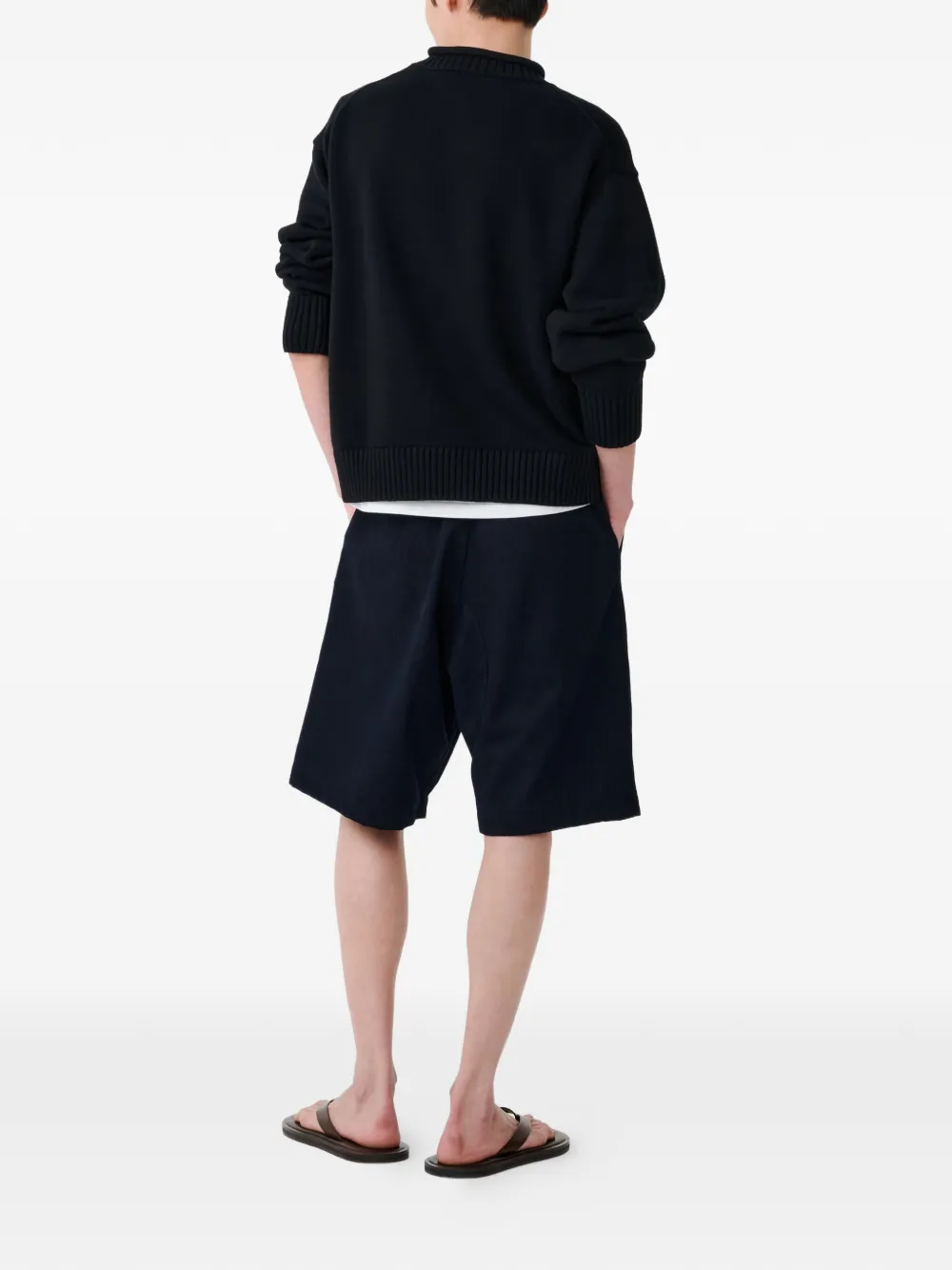 Studio Nicholson Shorts met elastische tailleband Blauw