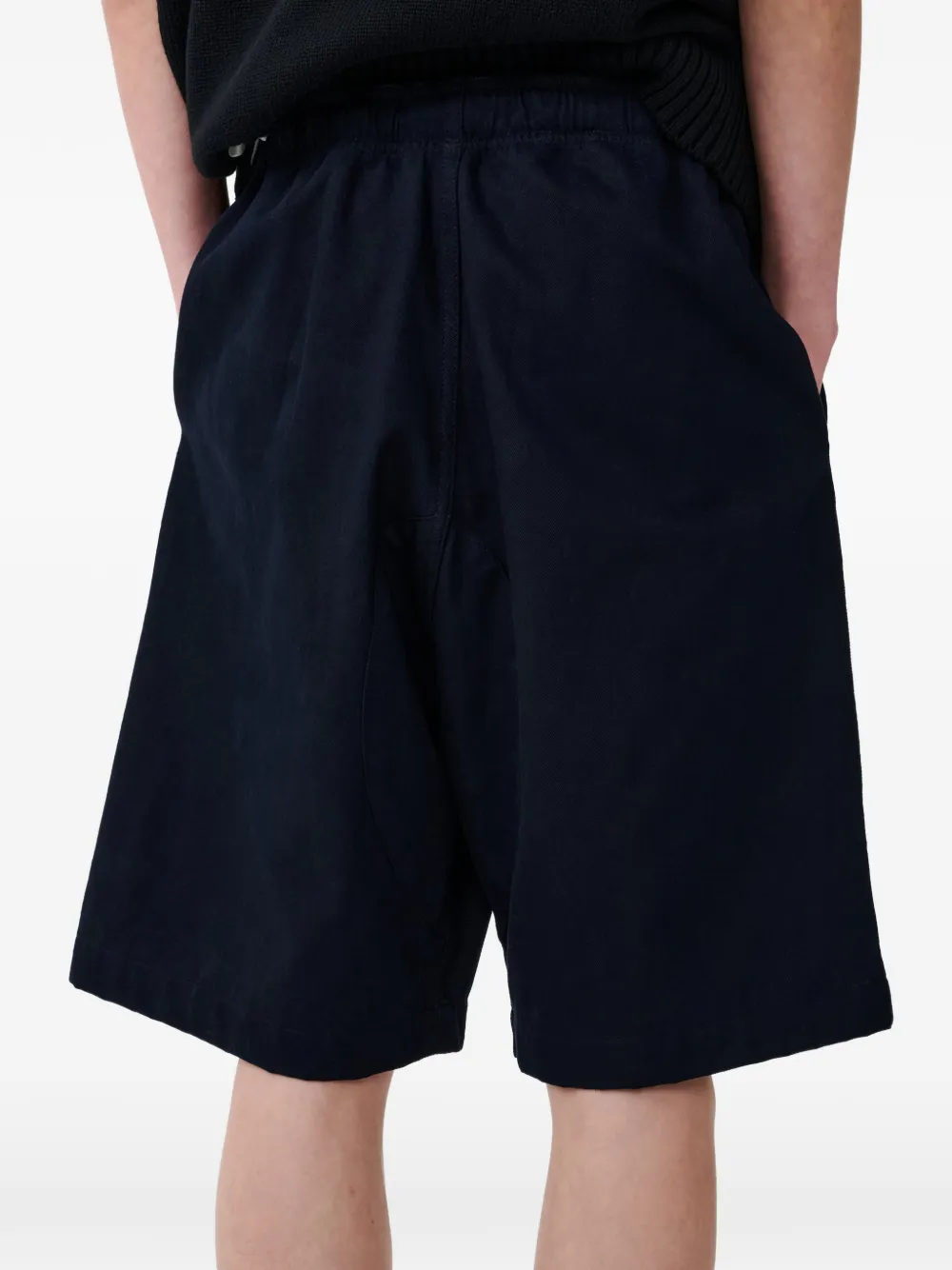 Studio Nicholson Shorts met elastische tailleband Blauw