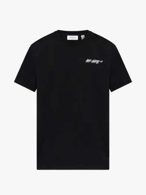 Off-White playera con cuello redondo
