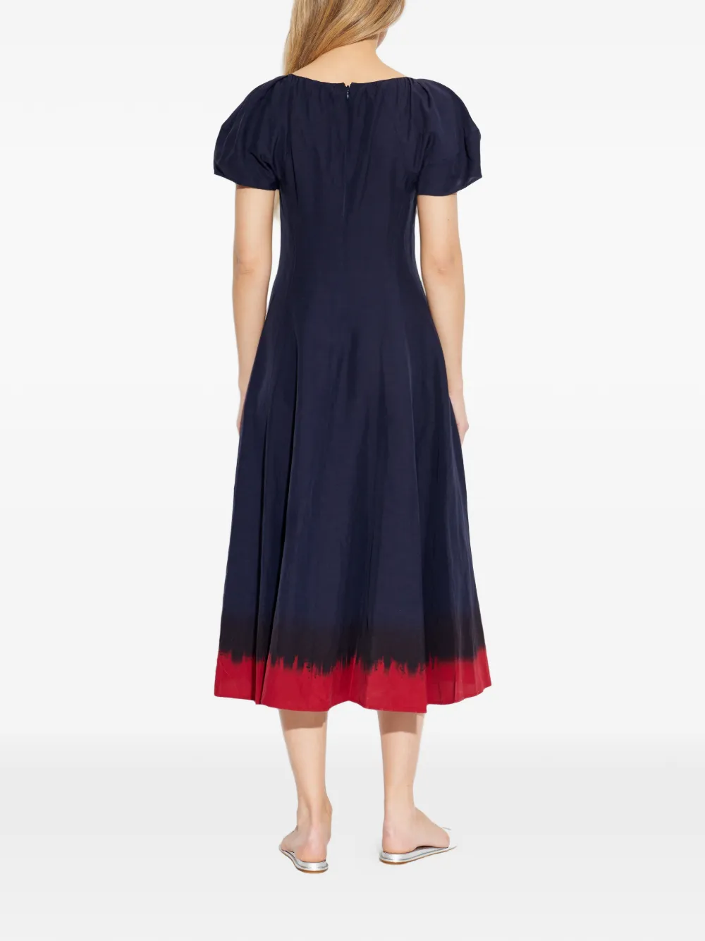 Tory Burch Midi-jurk met pofmouwen Blauw