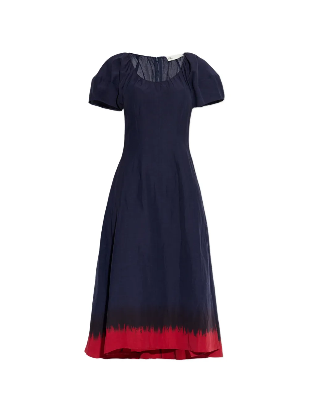 Tory Burch puff-sleeve midi dress - Blu