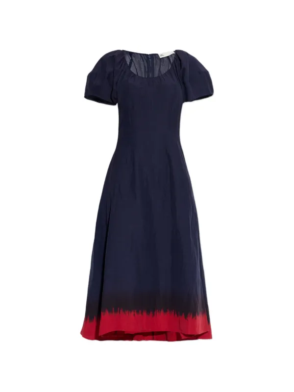 Tory Burch Dress With A Round Neckline, Women's, Navy Blue