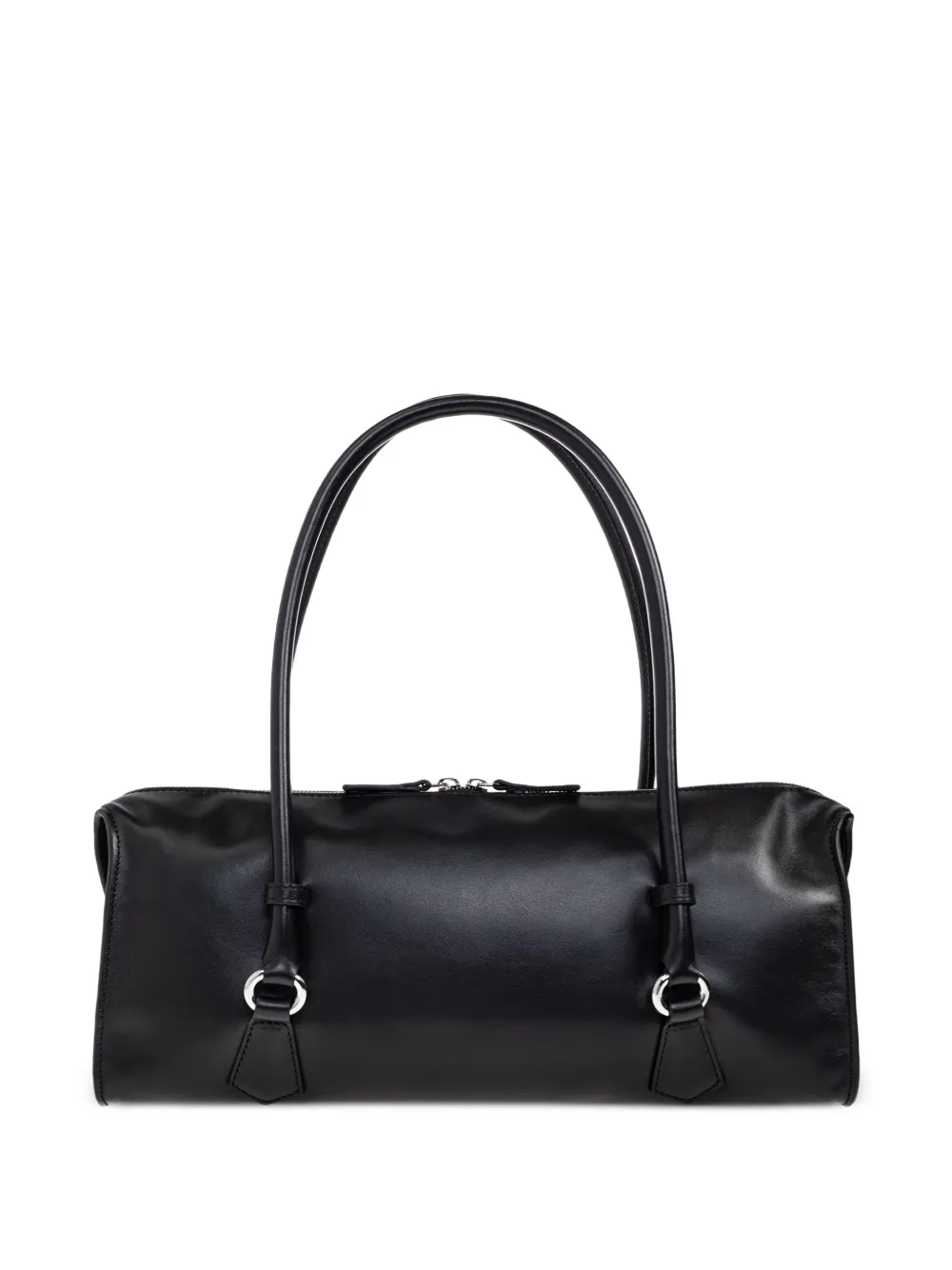  Iro Ring-detail Leather Tote Bag - Black 