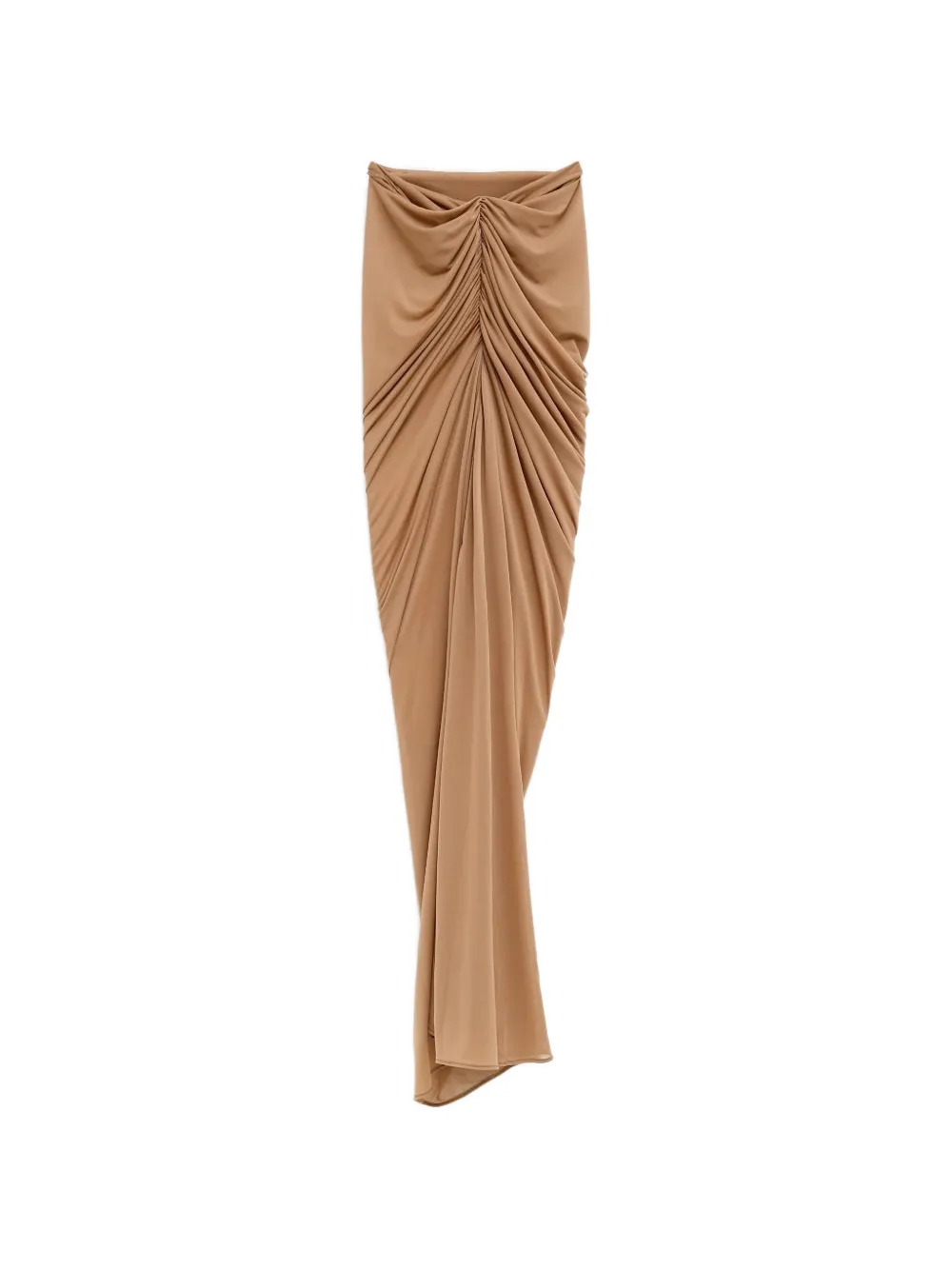 Atlein draped-effect skirt - Marrone