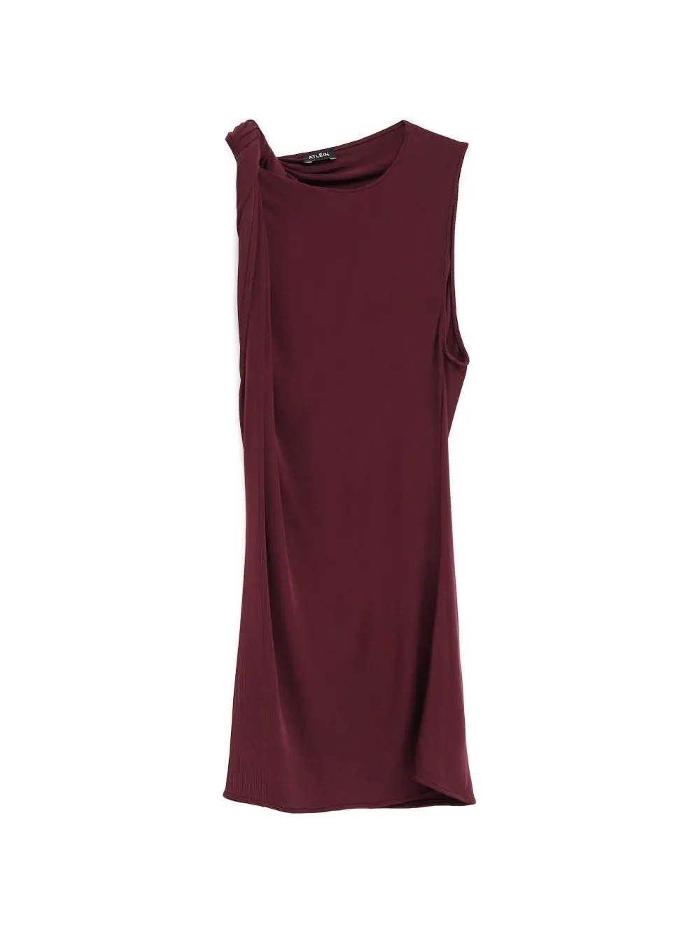 Atlein knotted draped top - Rosso