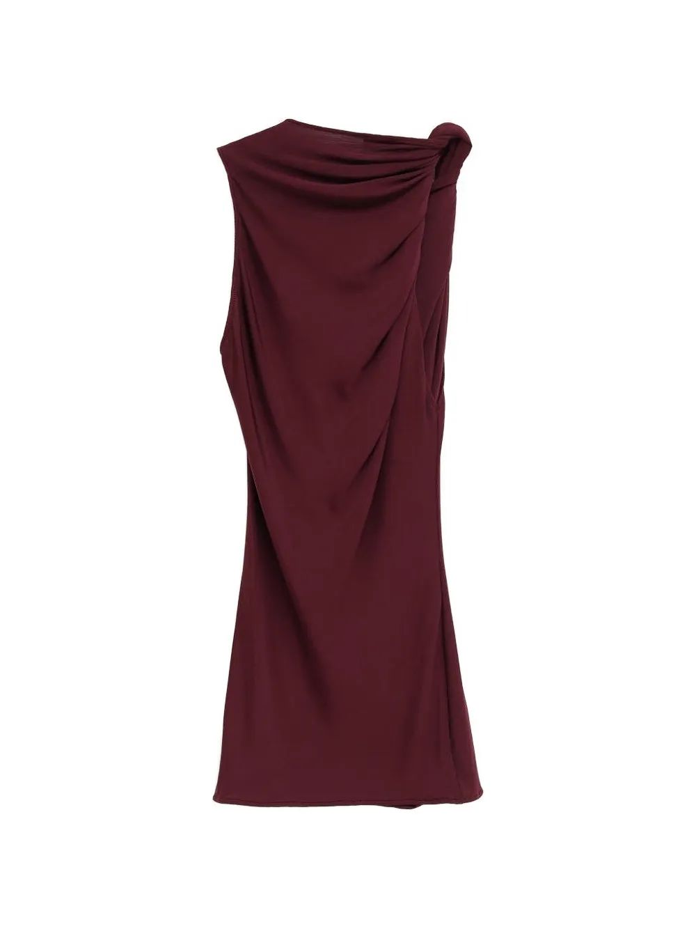  Atlein Knotted Draped Top - Red 