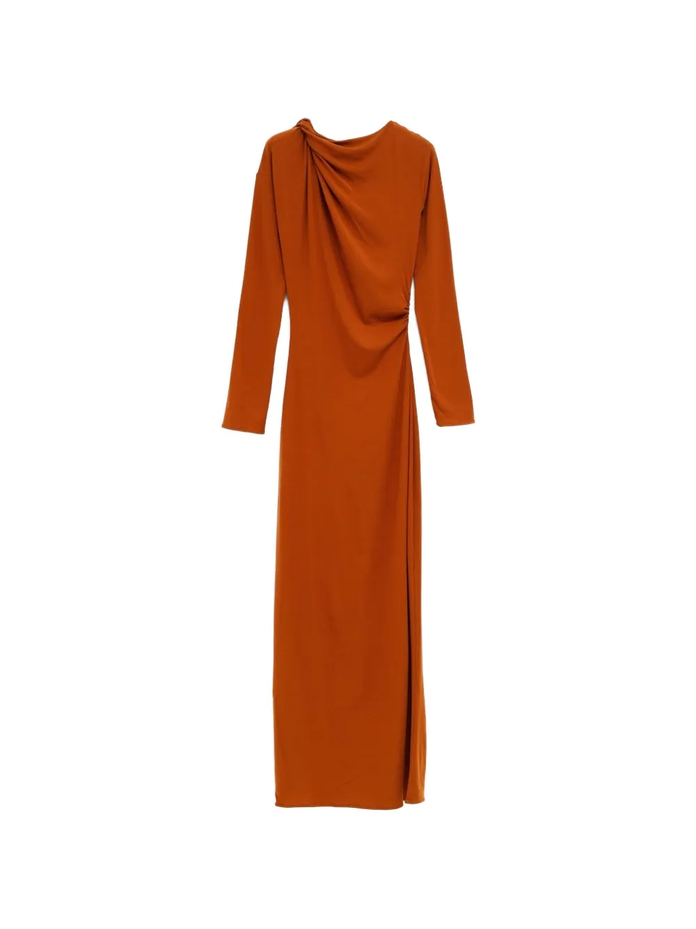 Atlein draped dress - Braun