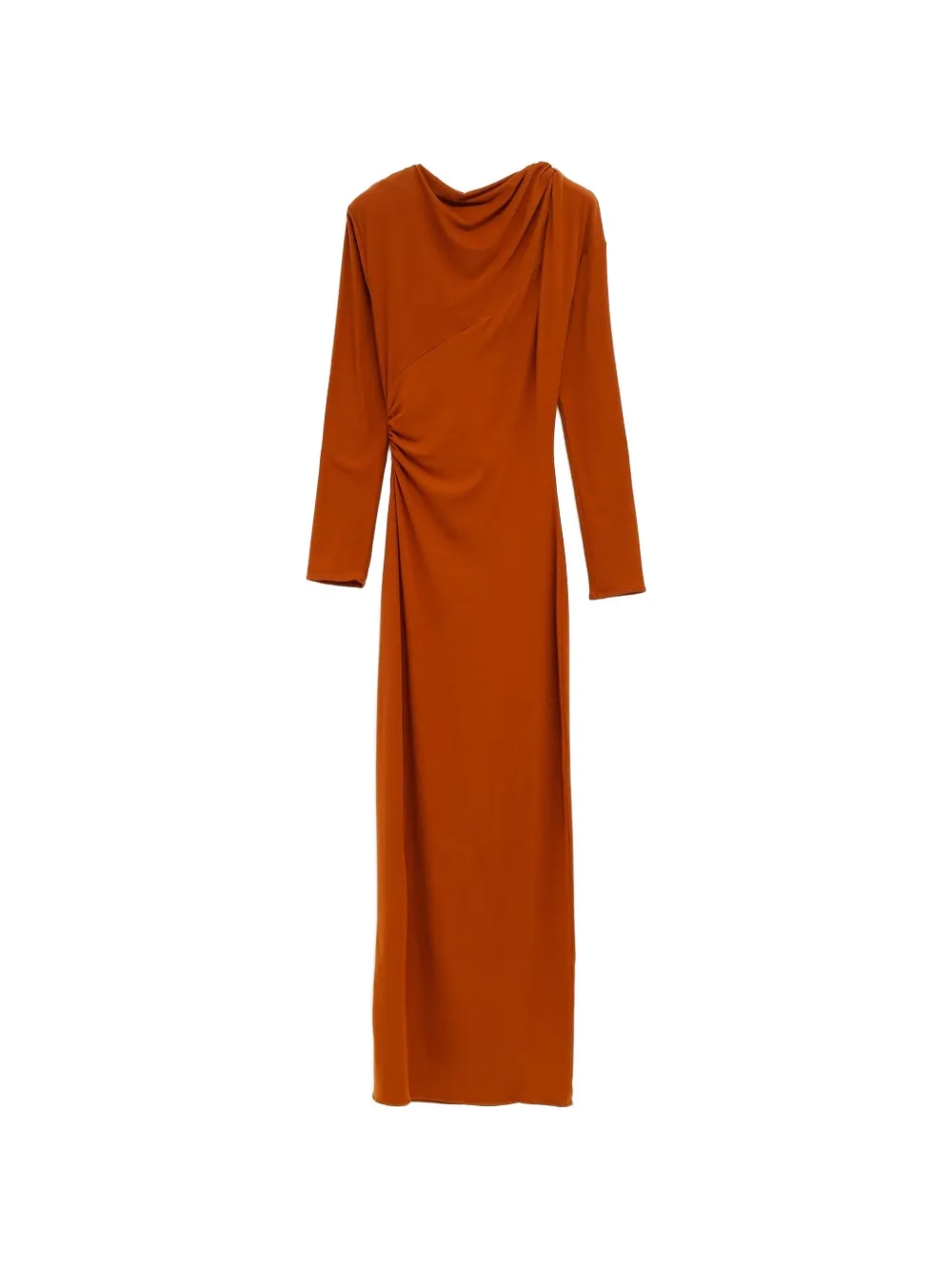  Atlein Draped Dress - Brown 