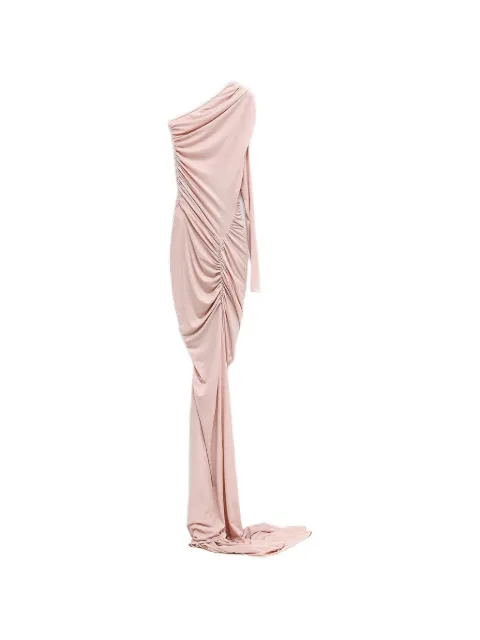 Atlein maxi one-shoulder ruched dress