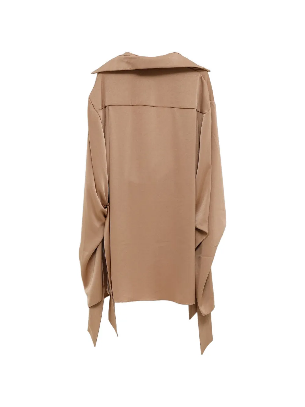 Atlein Draped Tie Shirt - Neutrals 