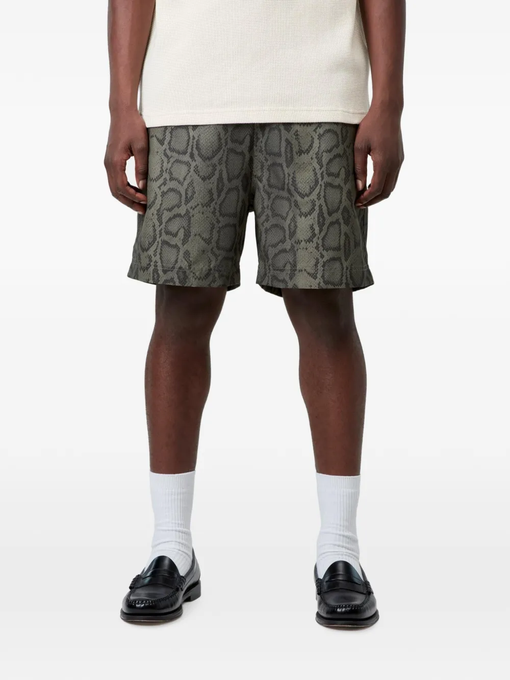 Carhartt WIP Zwembroek met slangenprint en trekkoord Grijs