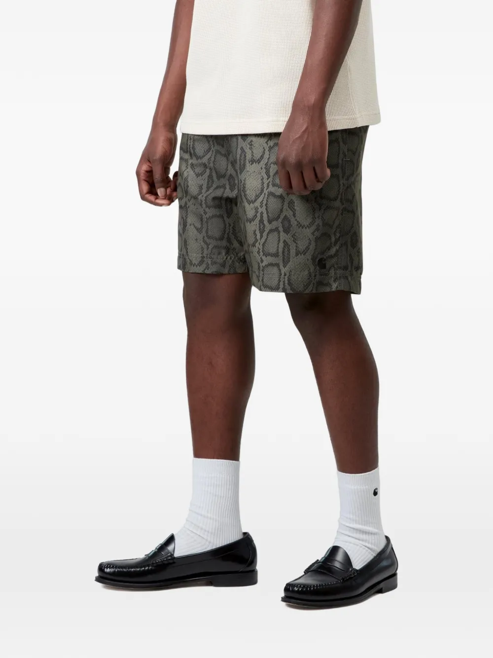 Carhartt WIP Zwembroek met slangenprint en trekkoord Grijs