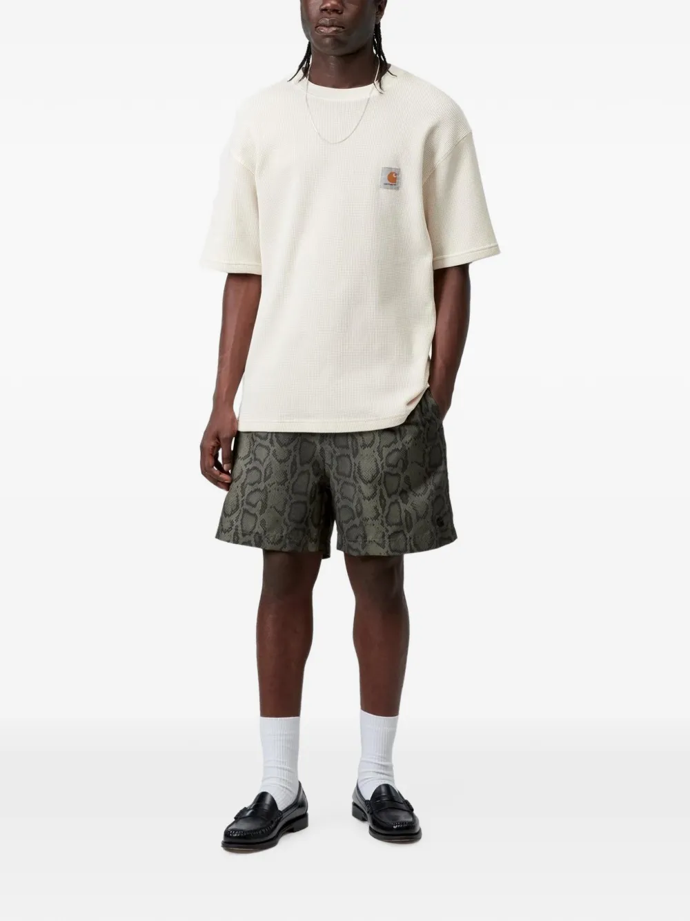 Carhartt WIP Zwembroek met slangenprint en trekkoord Grijs