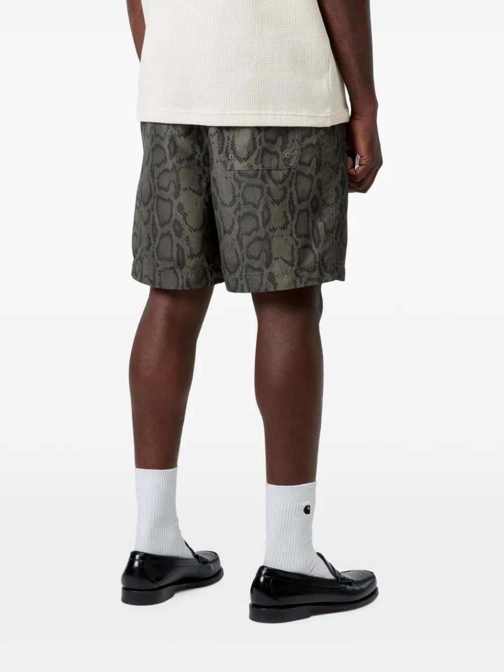 Carhartt WIP Zwembroek met slangenprint en trekkoord Grijs