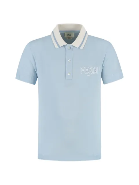 Fendi Kids logo-detail polo shirt 