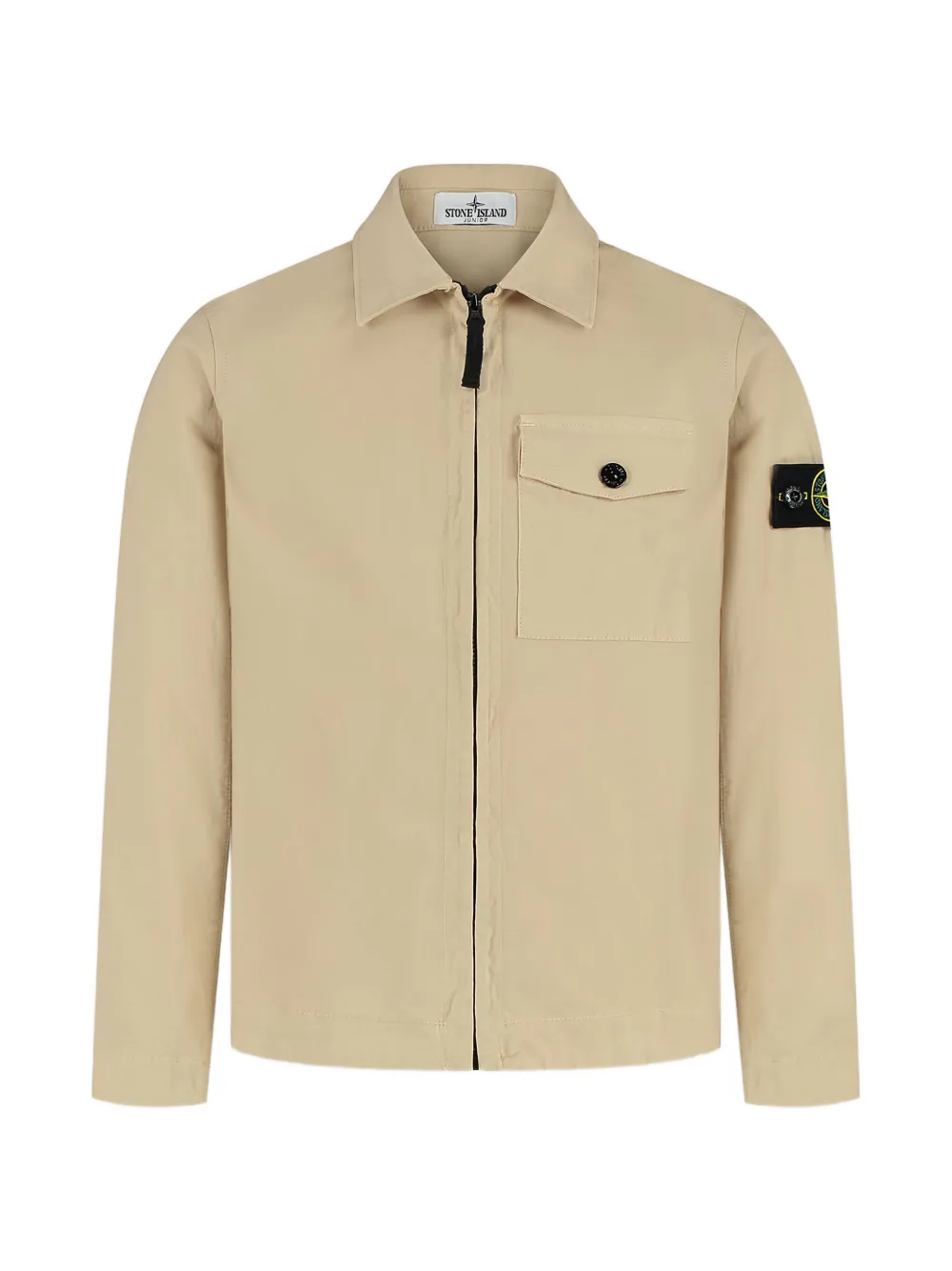 Stone Island Junior logo-patch jacket - Toni neutri