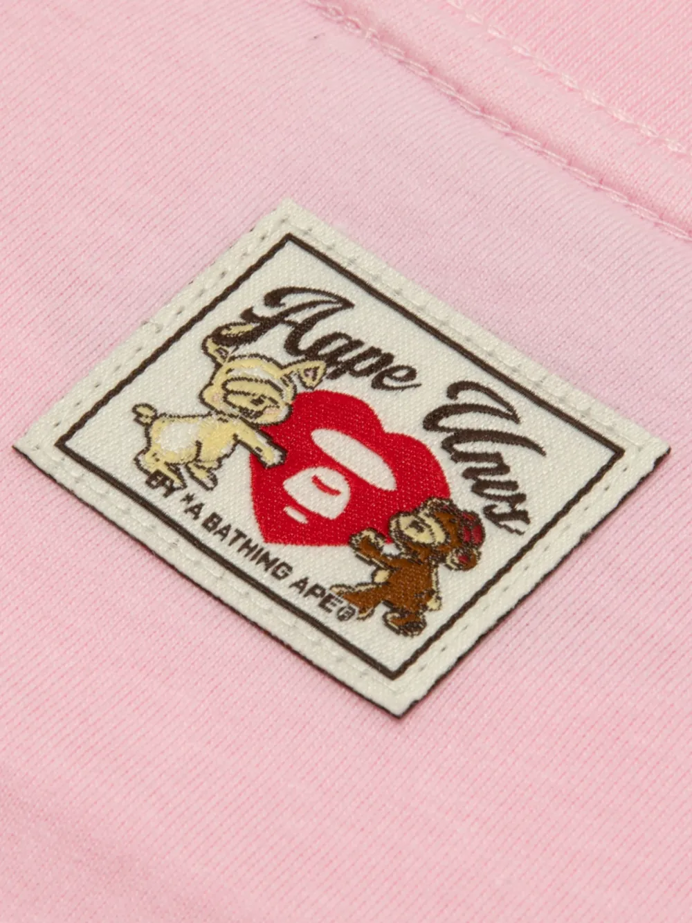  Aape By *a Bathing Ape® Heart-appliqué T-shirt - Pink 