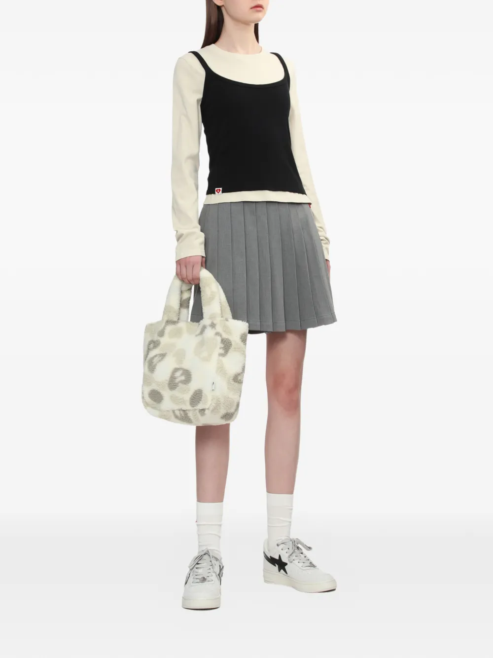  Apee™ By *a Bathing Ape® Ribbed Top - Black 