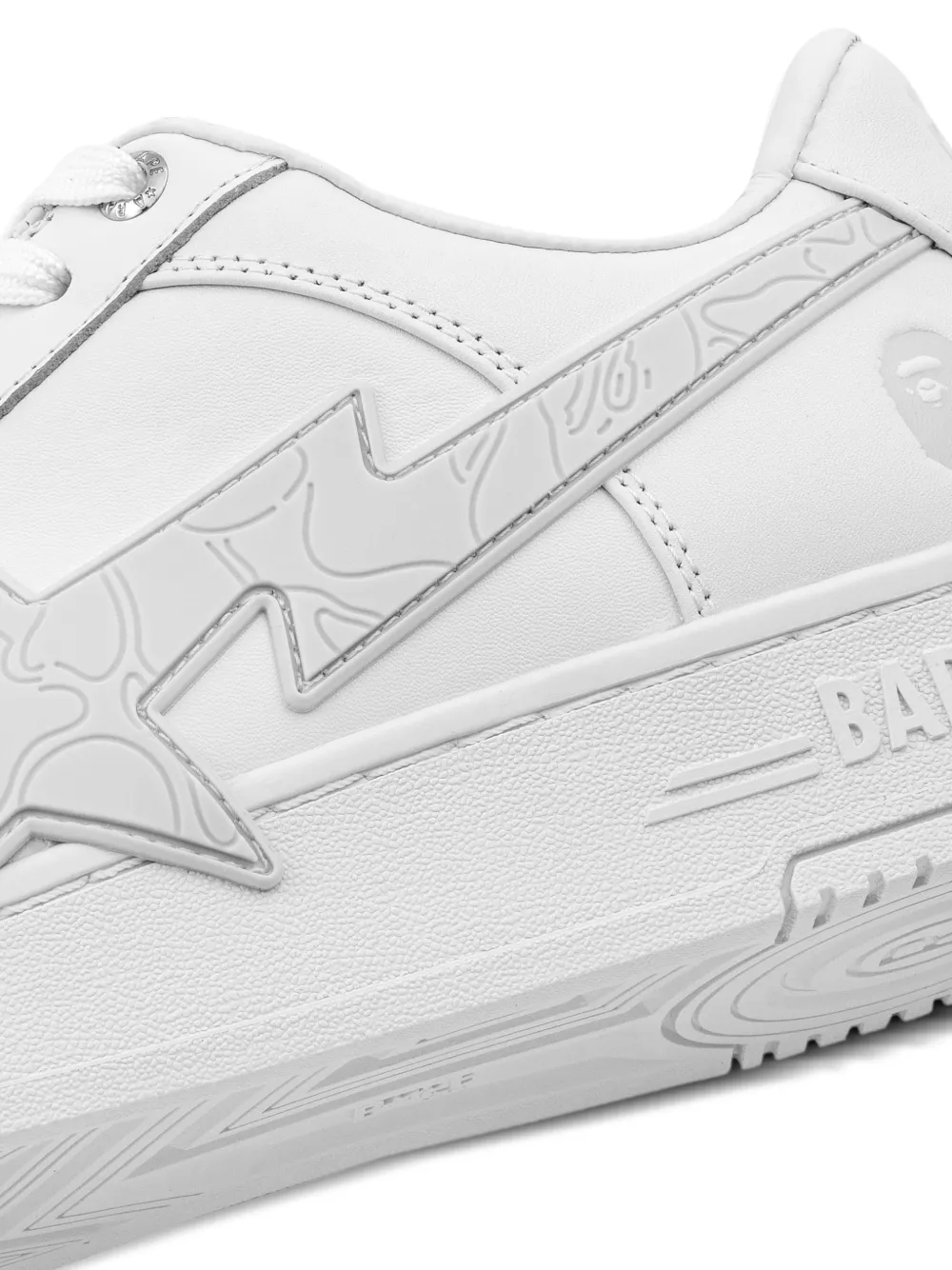 A BATHING APE Sneakers met ster-reliëf Wit