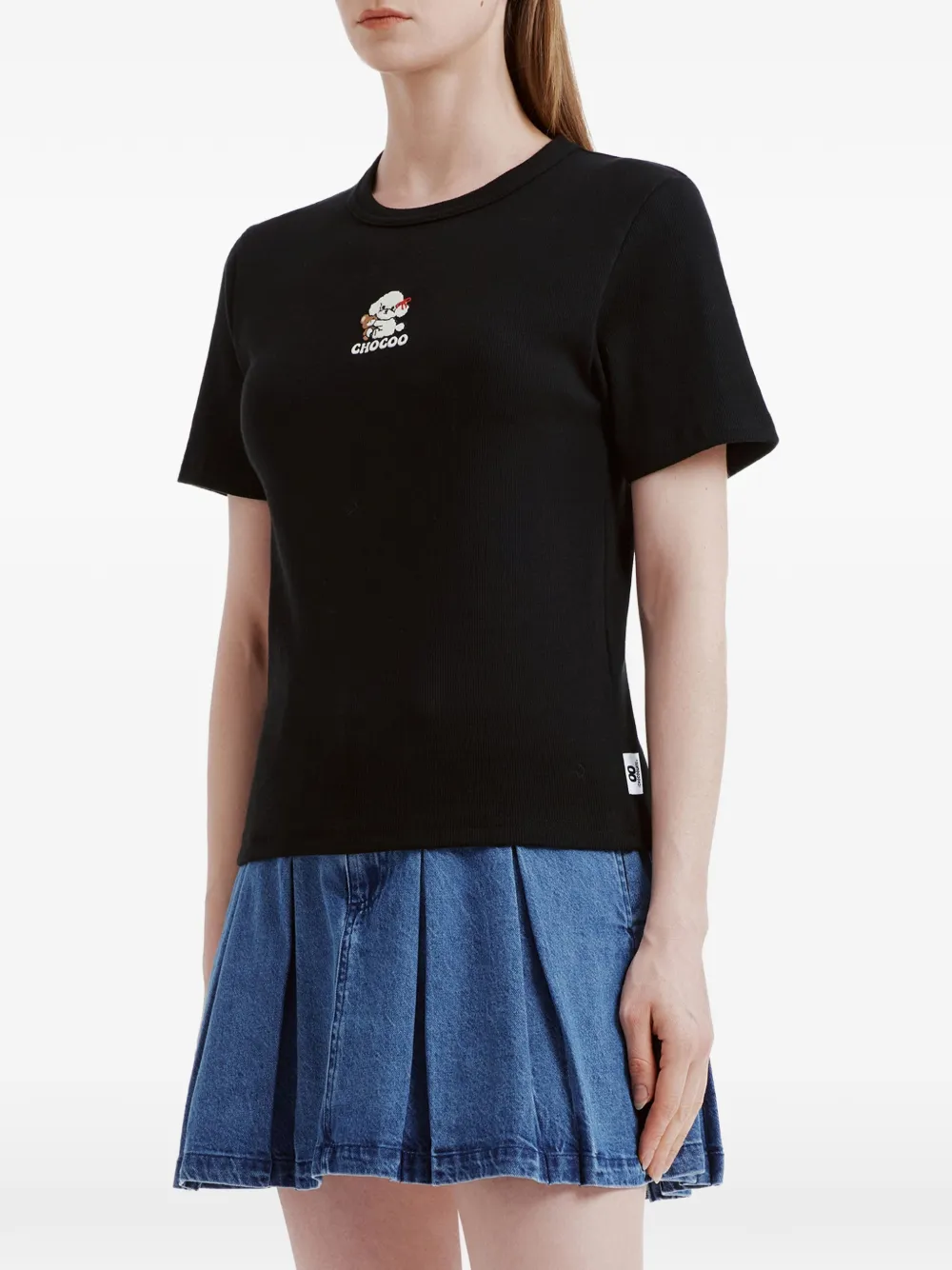  Chocoolate Embroidered-logo T-shirt - Black 