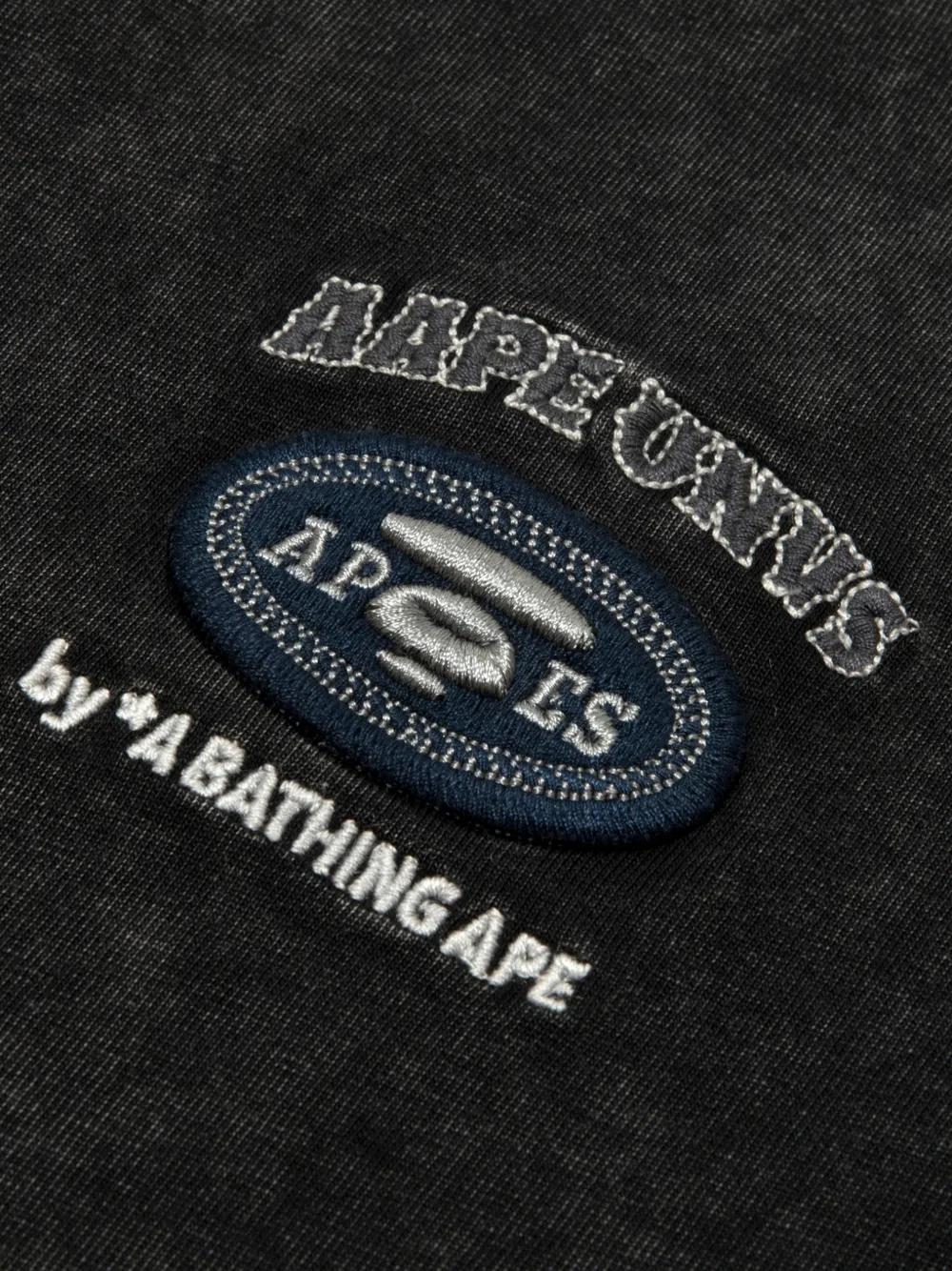AAPE BY *A BATHING APE T-shirt met borduurwerk Zwart